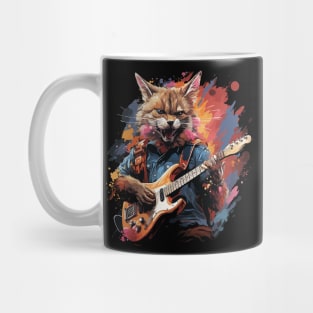 Serval Playing Guitar Mug